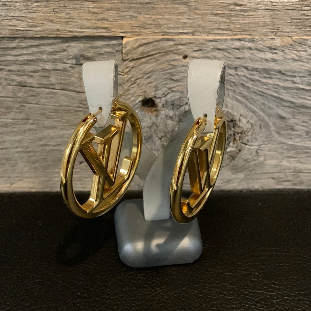 Louis Vuitton, Accessories, M64288 Louise Hoop Gm Earrings
