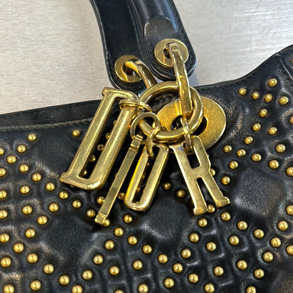 Dior Studded Lady Dior Supple Bag