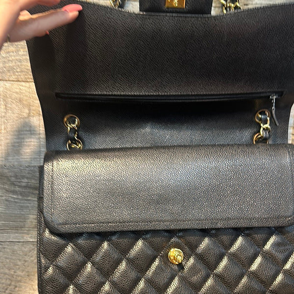 Chanel Classic Caviar Medium Double Flap Bag