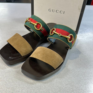 Gucci Querelle Flat Horsebit Sandal