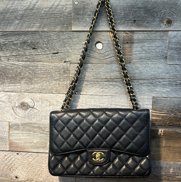 Chanel Classic Caviar Medium Double Flap Bag