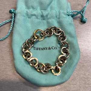 Tiffany & Co Silver and 18k gold link bracelet