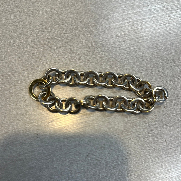 Tiffany & Co Silver and 18k gold link bracelet