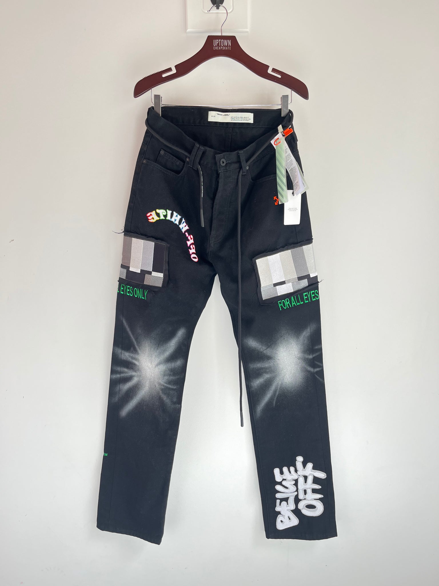 Off-White Relaxed Fit Patch Jeans