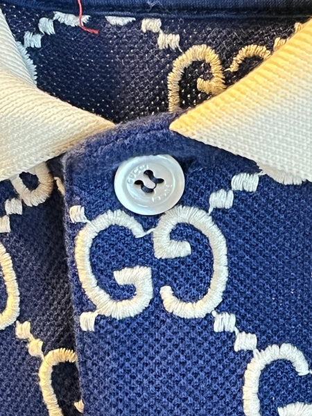 Gucci GG Embroidered Piqué Polo