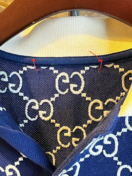 Gucci GG Embroidered Piqué Polo