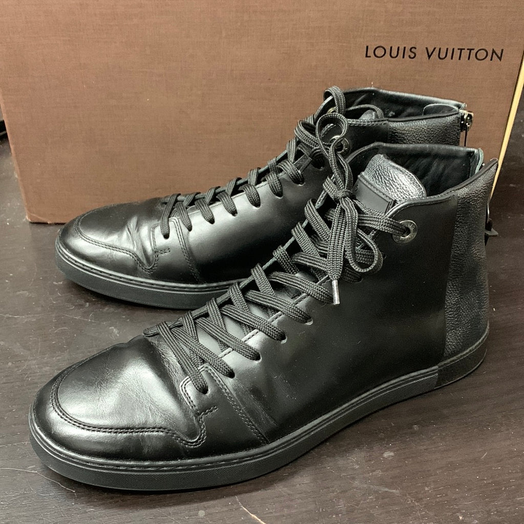 Louis Vuitton Damier Graphite Lace Up High Top Sneakers