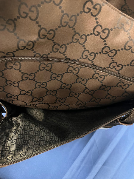 Gucci Nylon Monogram Extra Large Satchel Diaper Bag