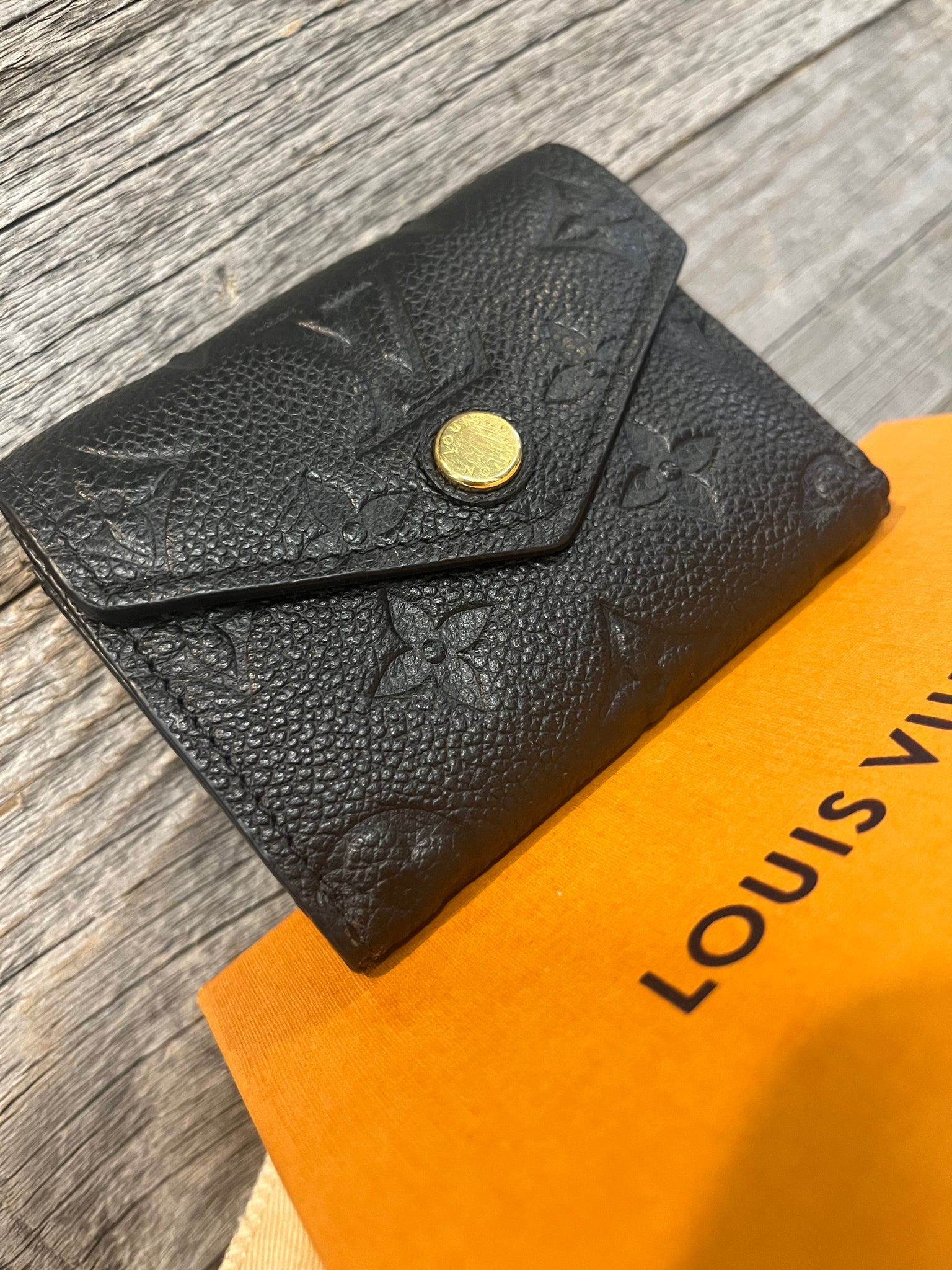 Louis Vuitton Victorine Empreinte Black Wallet