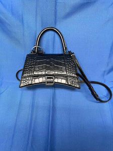 Balenciaga Small Hourglass Crocodile Handbag