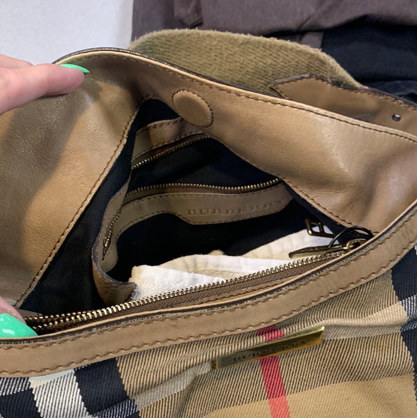 Burberry Canvas Check Shoulder Bag