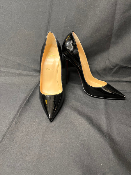 CHRISTIAN LOUBOUTIN: Kate patent leather pumps - Black