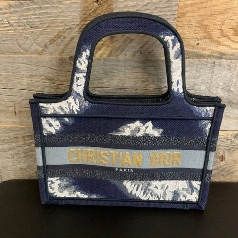 Christian Dior Mini Embroidered Book Tote Bag