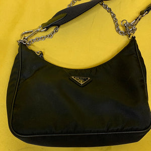 PRADA Re-Edition 2005 Mini Nylon Shoulder Bag Black