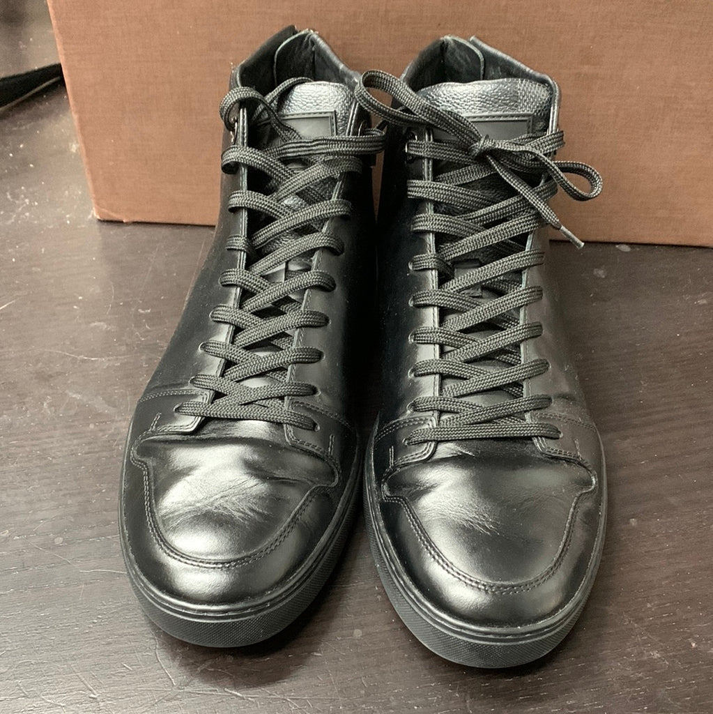 Louis Vuitton Black/Grey Damier Graphite Lace Up High Top Sneakers Size 44
