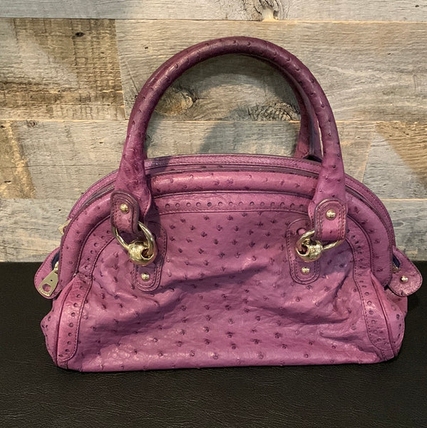 Celine Ostrich Leather Handbag