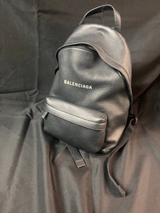 Balenciaga Everyday Logo Leather Backpack