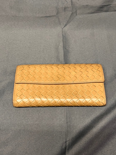 Bottega Veneta Tan Intrecciato Leather Continental Wallet