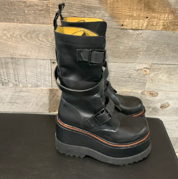 R13 Leather Strap Platform Boot
