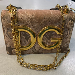 Dolce & Gabbana DC Girls Brocade Crossbody Bag